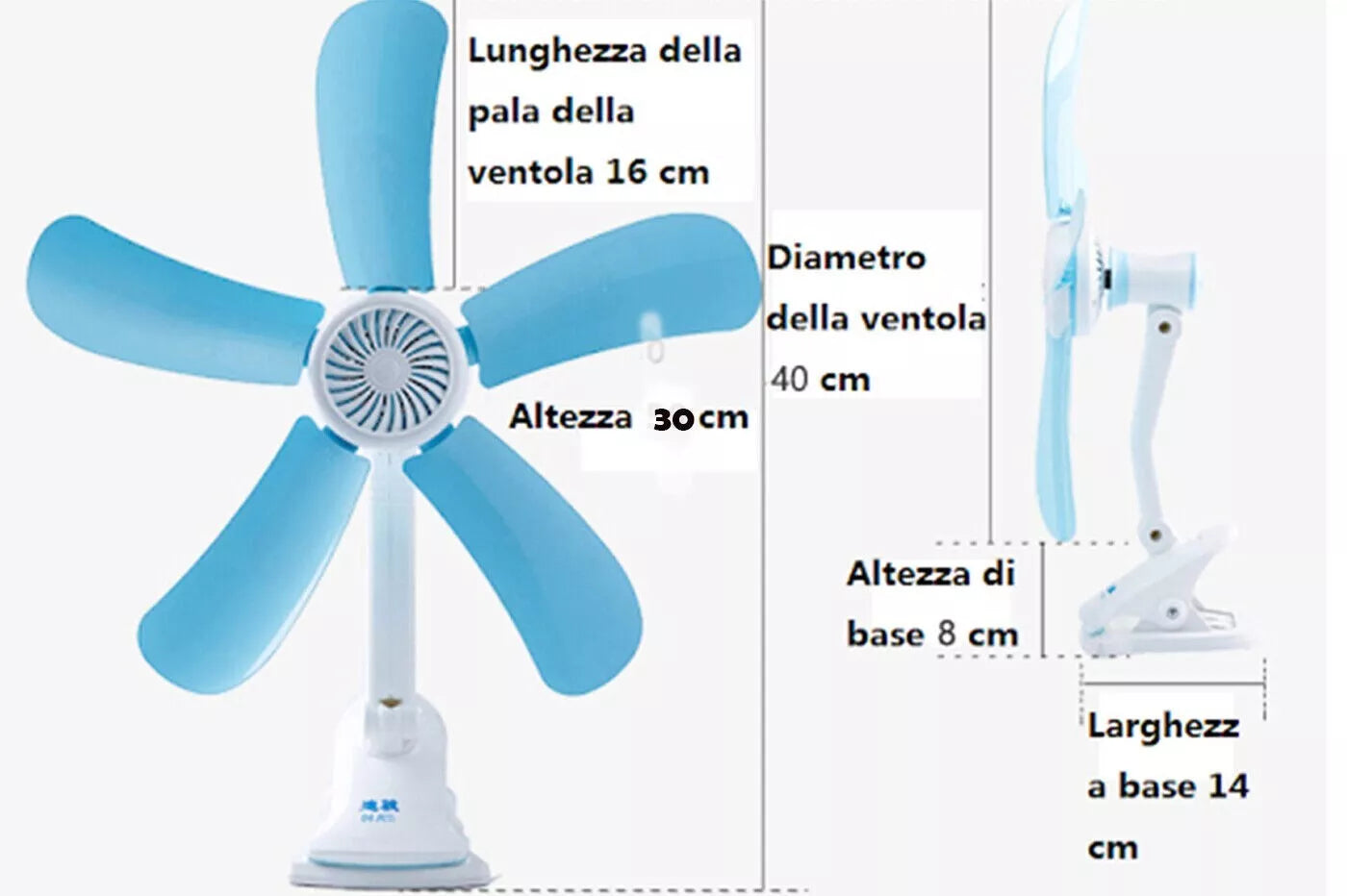 Ventilatore Silenzioso con Pinza