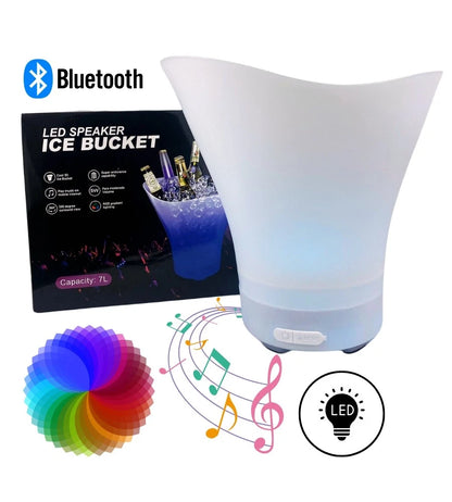 Secchiello Ghiaccio LED RGB Con Altoparlante Bluetooth