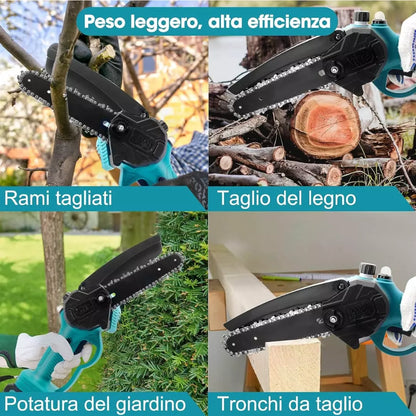 Motosega MAKOTA a Batteria 6 Pollici + Catena